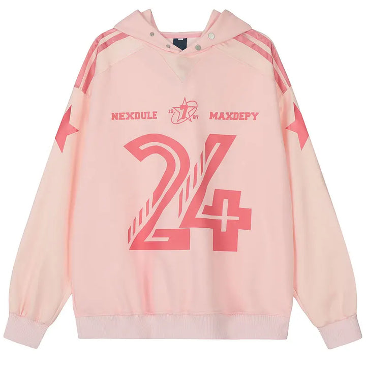 Y2k Nexux 24 Hoodie Pink XL - VONVEX