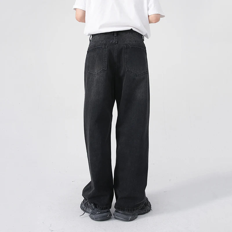 Wide-leg Vintage Jeans     - VONVEX