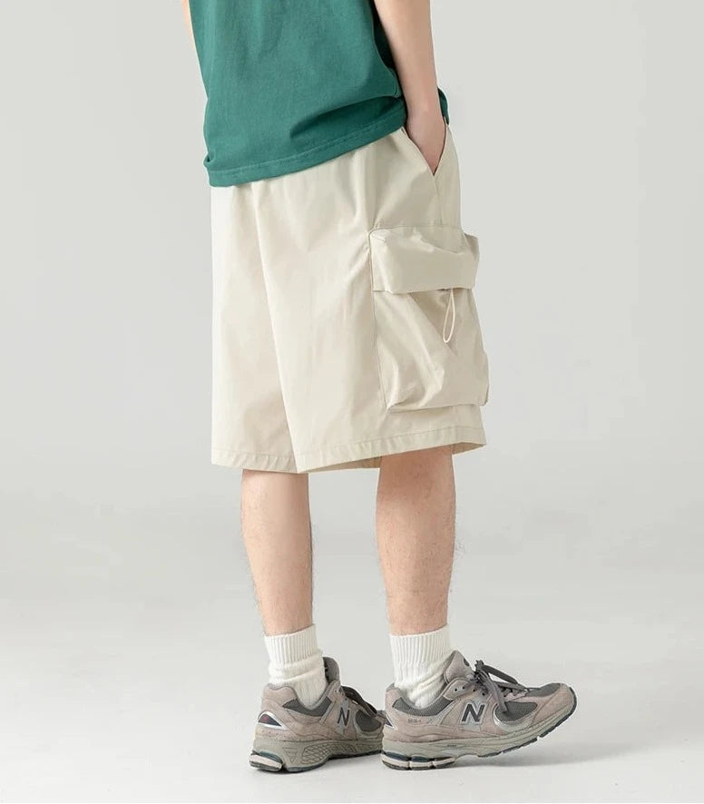 Casual Loose Knee Cargo Short     - VONVEX