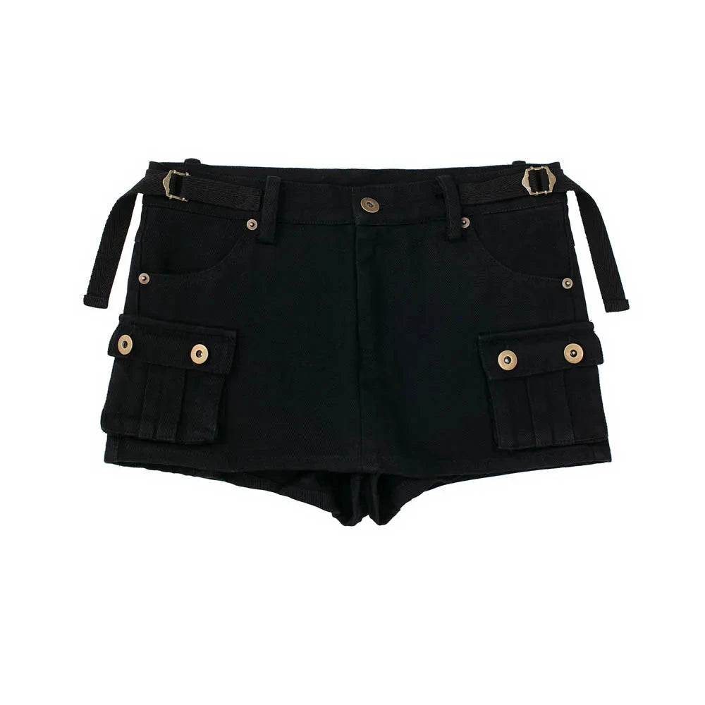 Pockets Short Skirt  Black S  - VONVEX