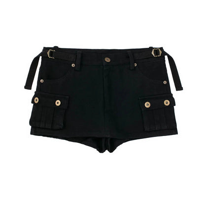 Pockets Short Skirt  Black S  - VONVEX
