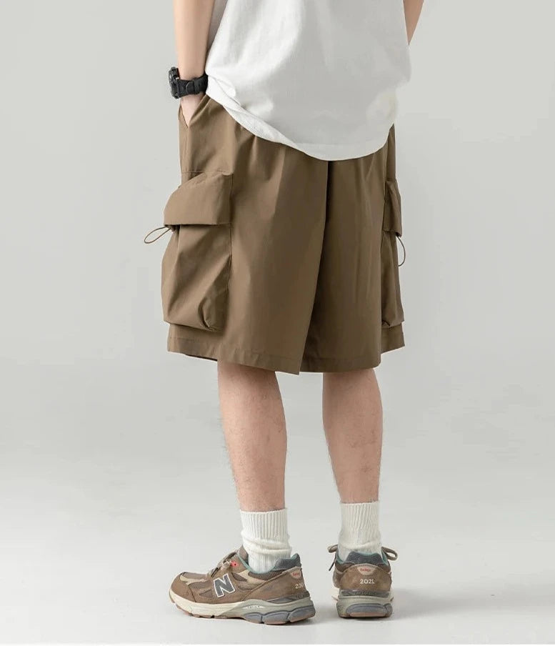 Casual Loose Knee Cargo Short     - VONVEX