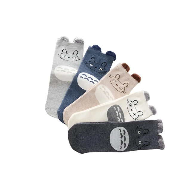 5 Pairs Cartoon Animals Funny Socks     - VONVEX