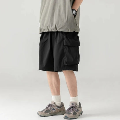 Casual Loose Knee Cargo Short     - VONVEX
