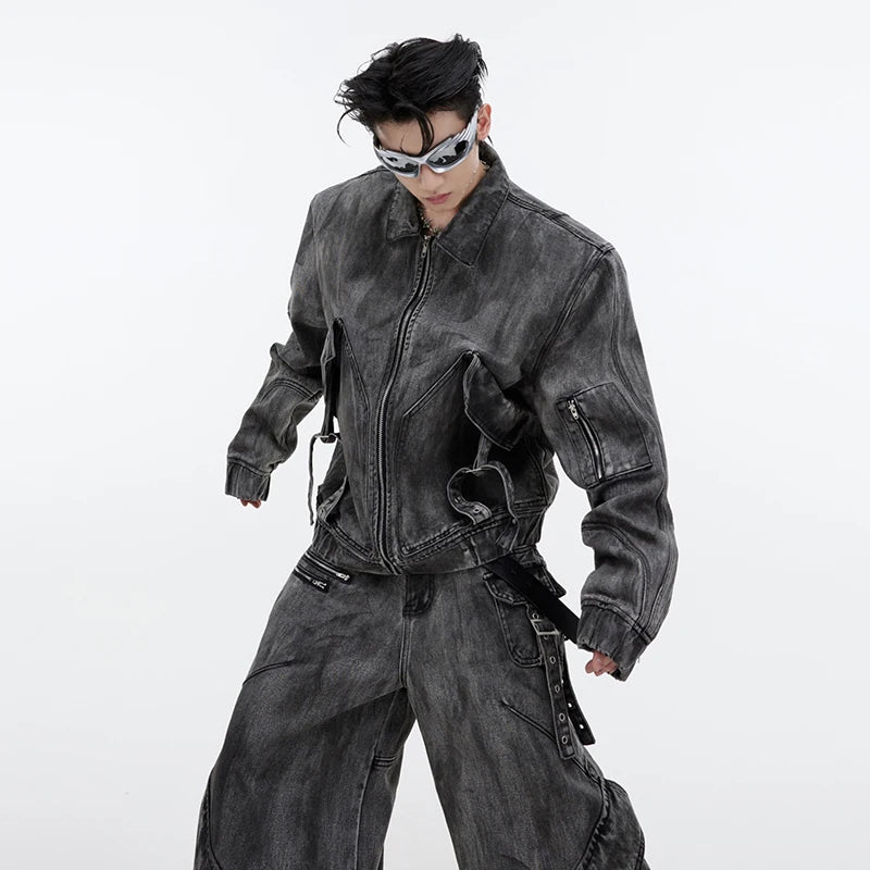 Baggy Washed Denim Jeans (Trendy)     - VONVEX