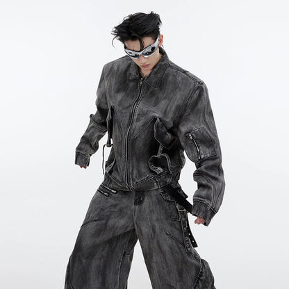 Baggy Washed Denim Jeans (Trendy)     - VONVEX