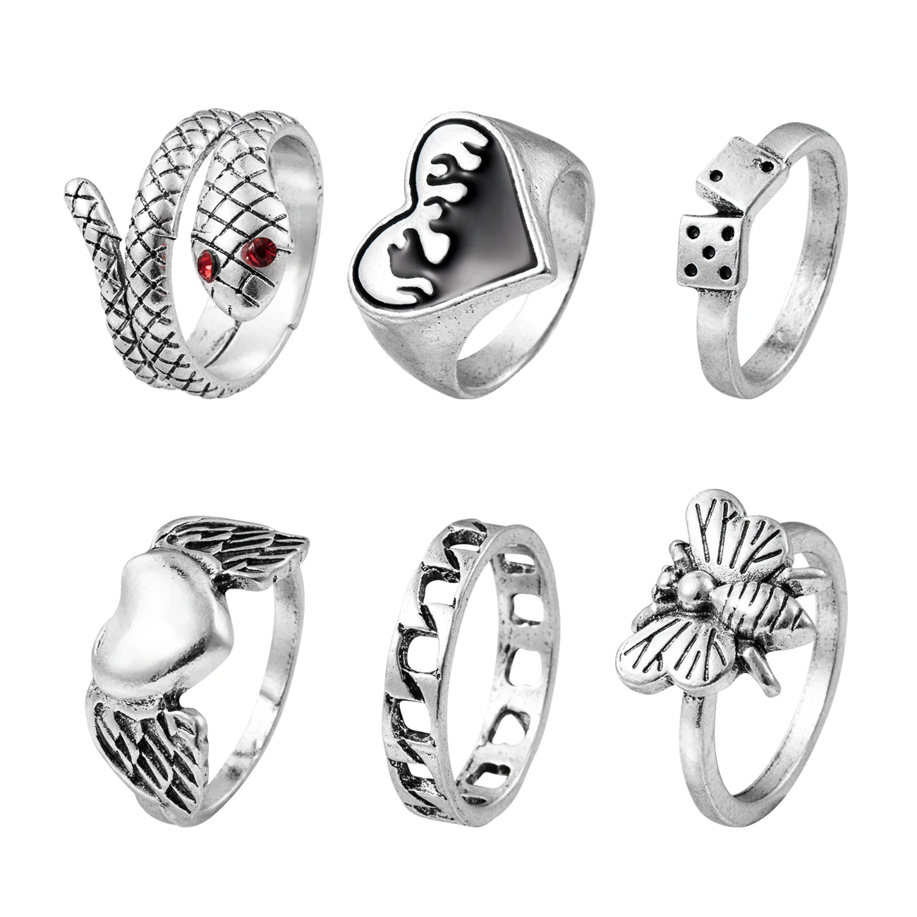 Vintage Soul 5-Piece Rings  Style-7   - VONVEX