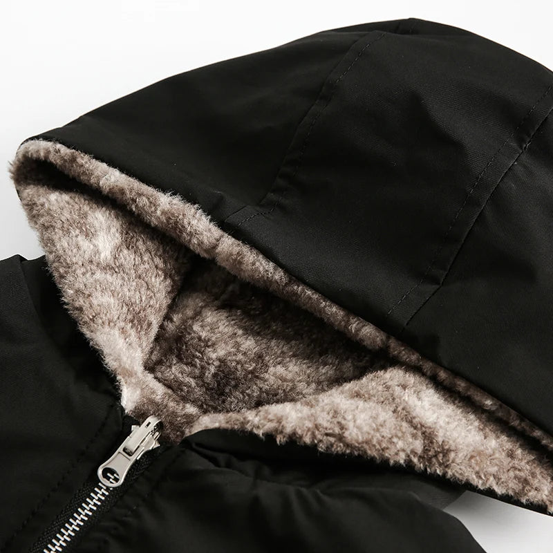 Reversible Wool Heavy Jacket     - VONVEX