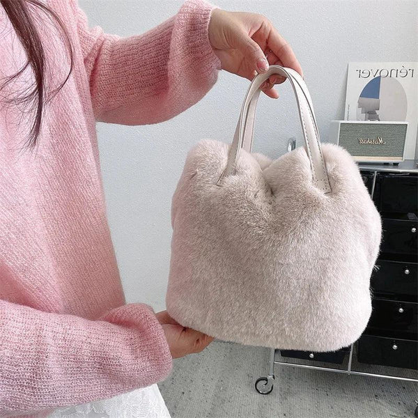 Soft Faux Rabbit Women's Bag     - VONVEX