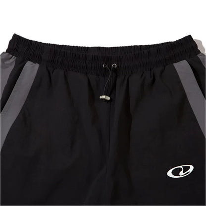 Vintage Black Gray Patchwork Pants     - VONVEX