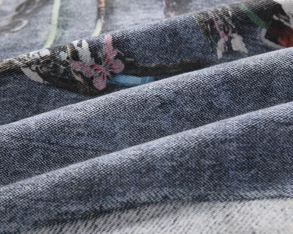Y2K Chain Frayed Jeans     - VONVEX