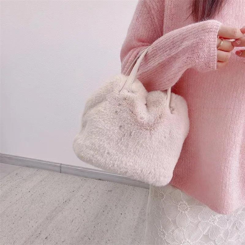 Soft Faux Rabbit Women's Bag     - VONVEX