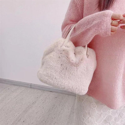 Soft Faux Rabbit Women's Bag     - VONVEX