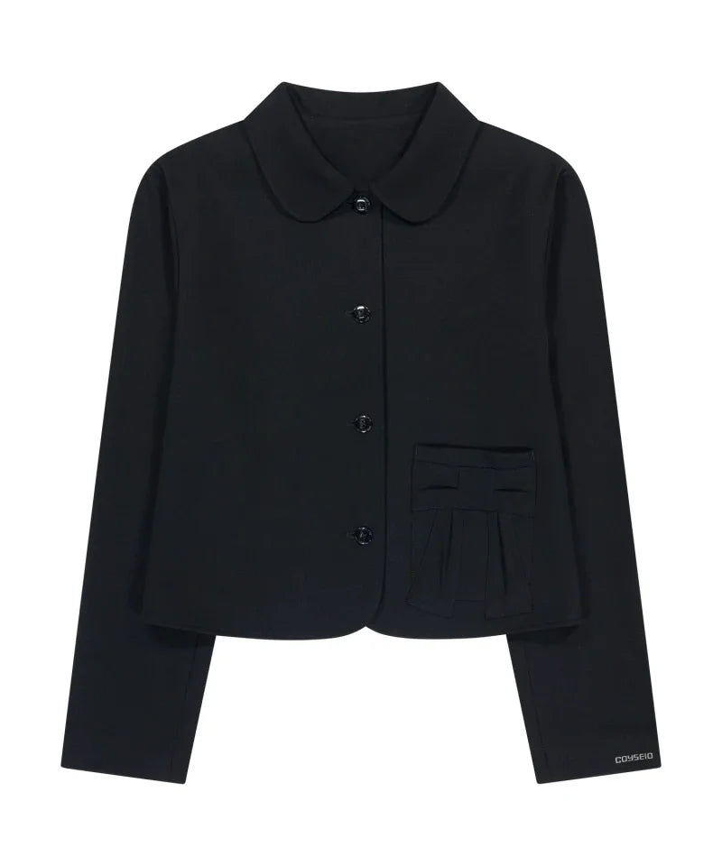 Retro Japanese Campus Style Suit Jacket black S - VONVEX