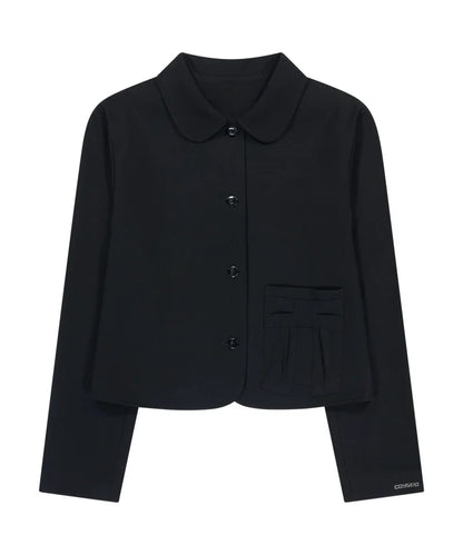 Retro Japanese Campus Style Suit Jacket black S - VONVEX