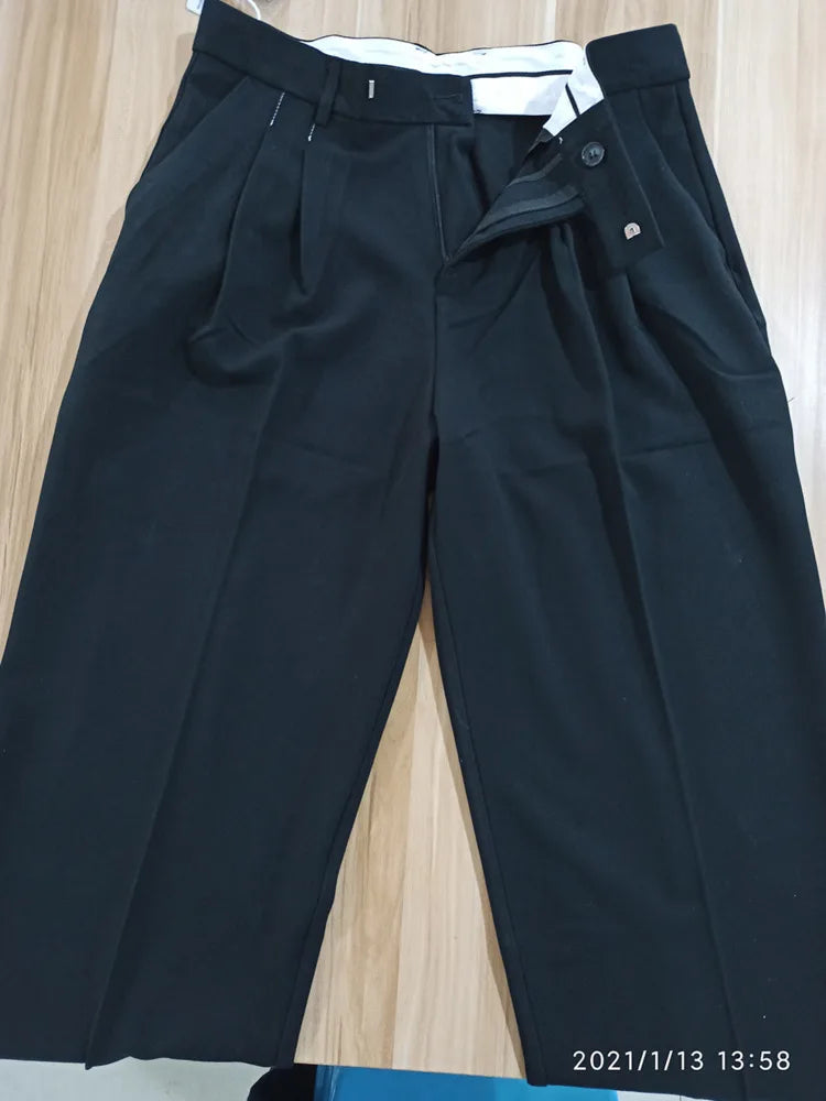 Straight Wide-Leg Pants     - VONVEX