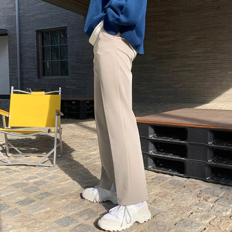 Straight Fit Casual Normal Pants     - VONVEX