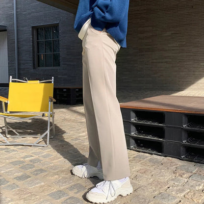 Straight Fit Casual Normal Pants     - VONVEX