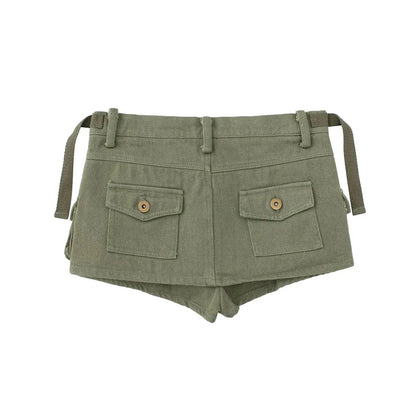 Pockets Short Skirt     - VONVEX