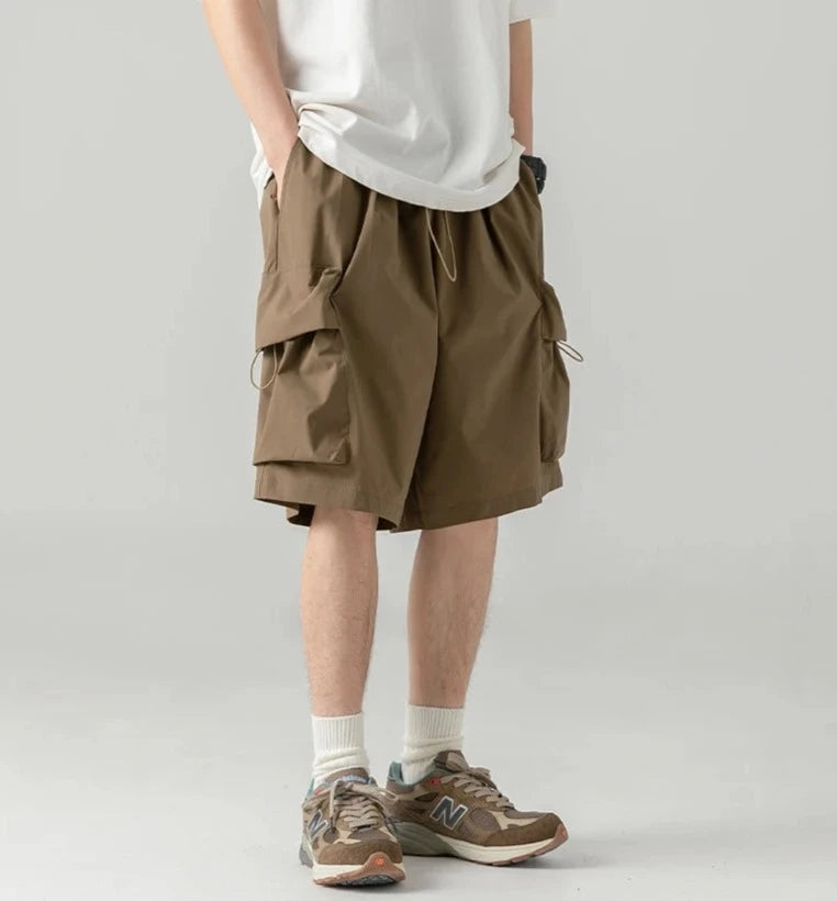 Casual Loose Knee Cargo Short     - VONVEX