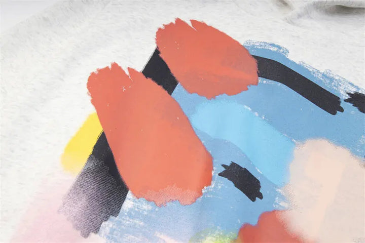 Y2K Paintings Mixed Color Hoodie - VONVEX