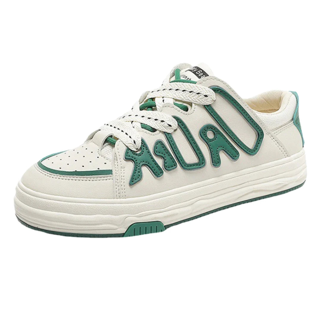 Soft Step Dissolve Sneakers  White Green 36  - VONVEX