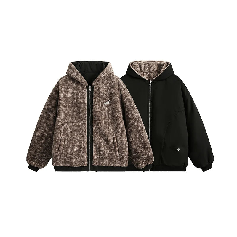 Reversible Wool Heavy Jacket     - VONVEX