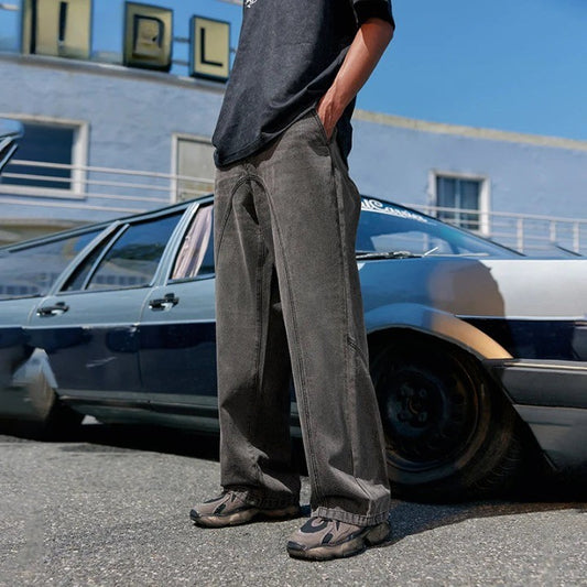 Urban Curve Straight-Leg Jeans  Black S  - VONVEX