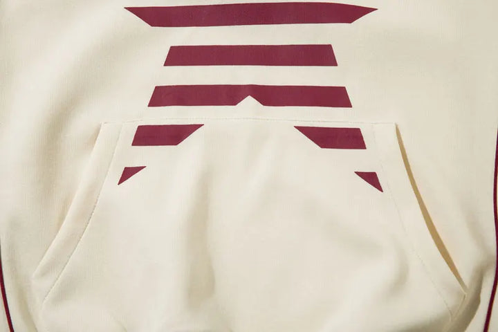 Y2K Star Striped Patchwork Hoodie - VONVEX