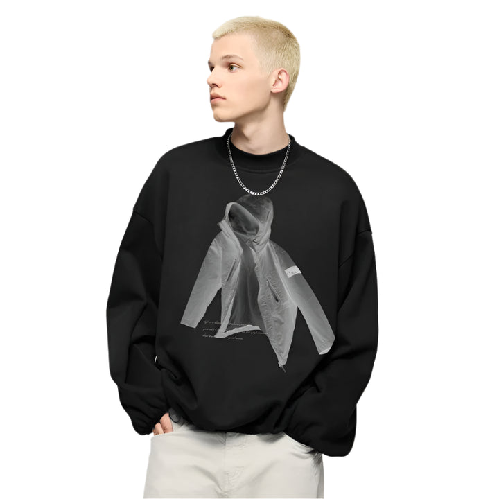 Veiled Aesthetic Sweatshirt Black M - VONVEX