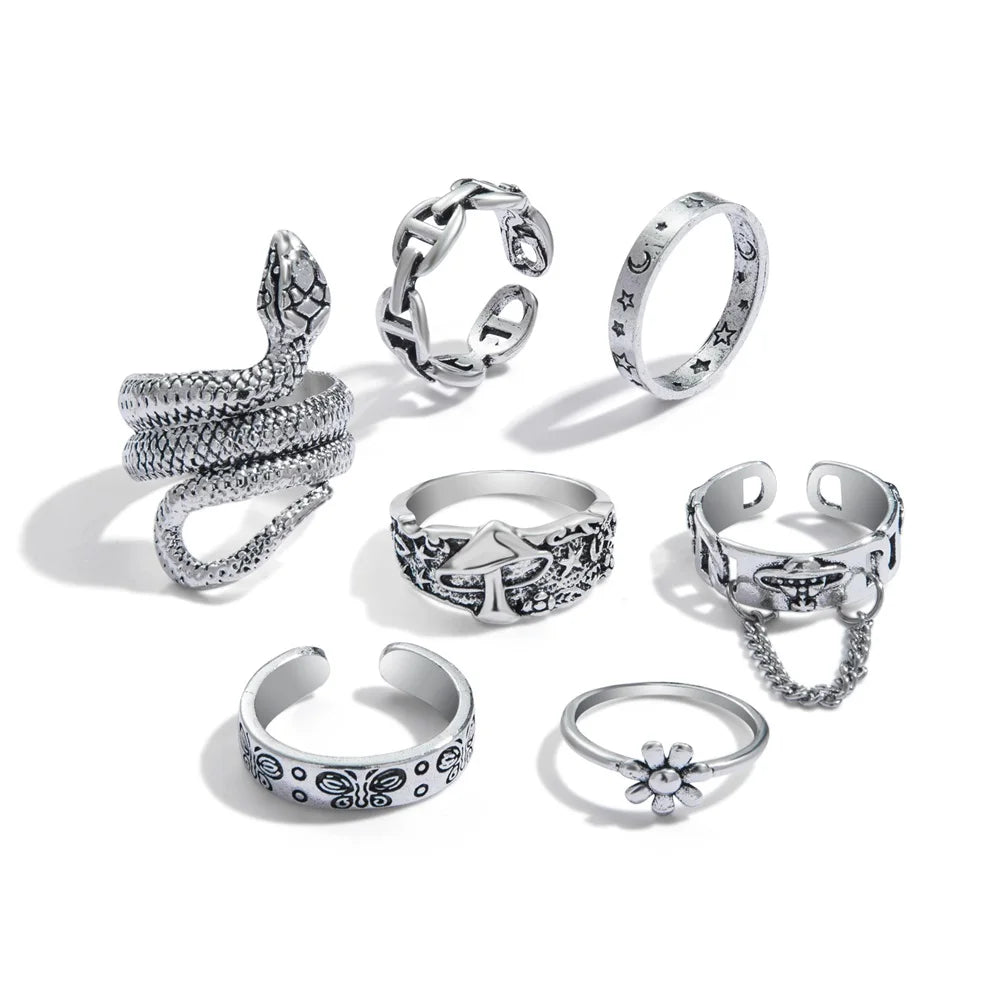 Vintage Soul 5-Piece Rings  Style-9   - VONVEX