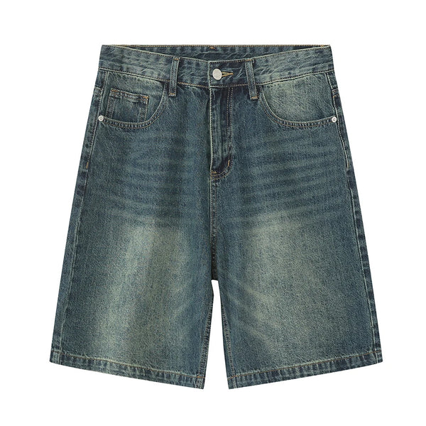 Y2K Retro Harajuku Denim Short  Blue M  - VONVEX