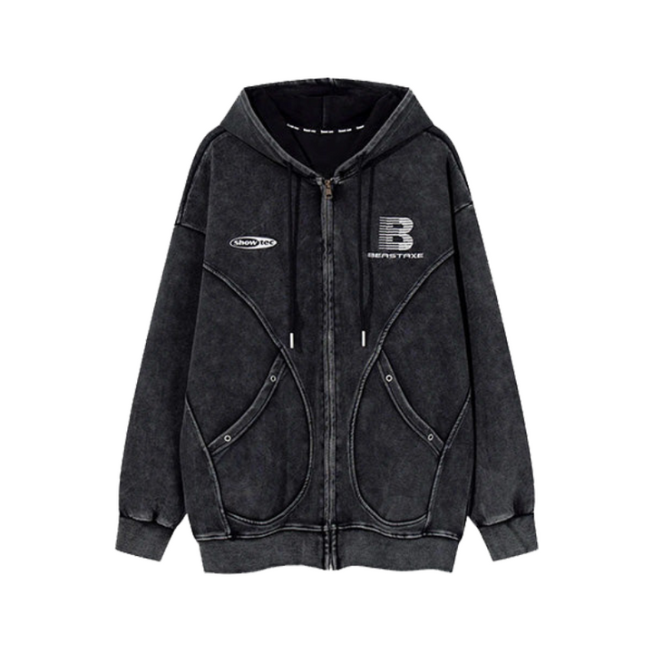 Urban Zip-Track Hoodie     - VONVEX