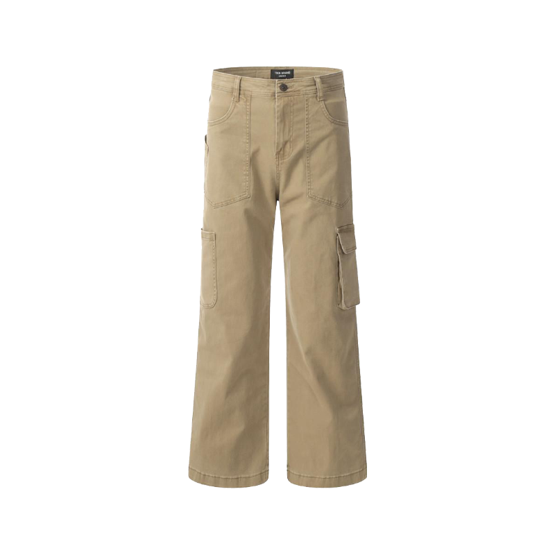 Utility Straight-Leg Cargo Pants     - VONVEX