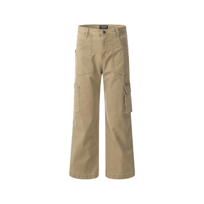 Utility Straight-Leg Cargo Pants     - VONVEX