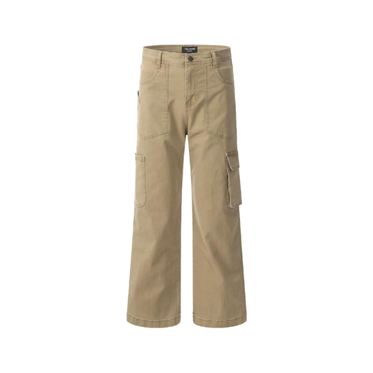 Utility Straight-Leg Cargo Pants     - VONVEX