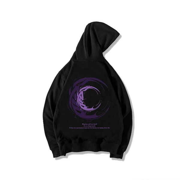 Y2K Eclipse Streetwear Hoodie     - VONVEX