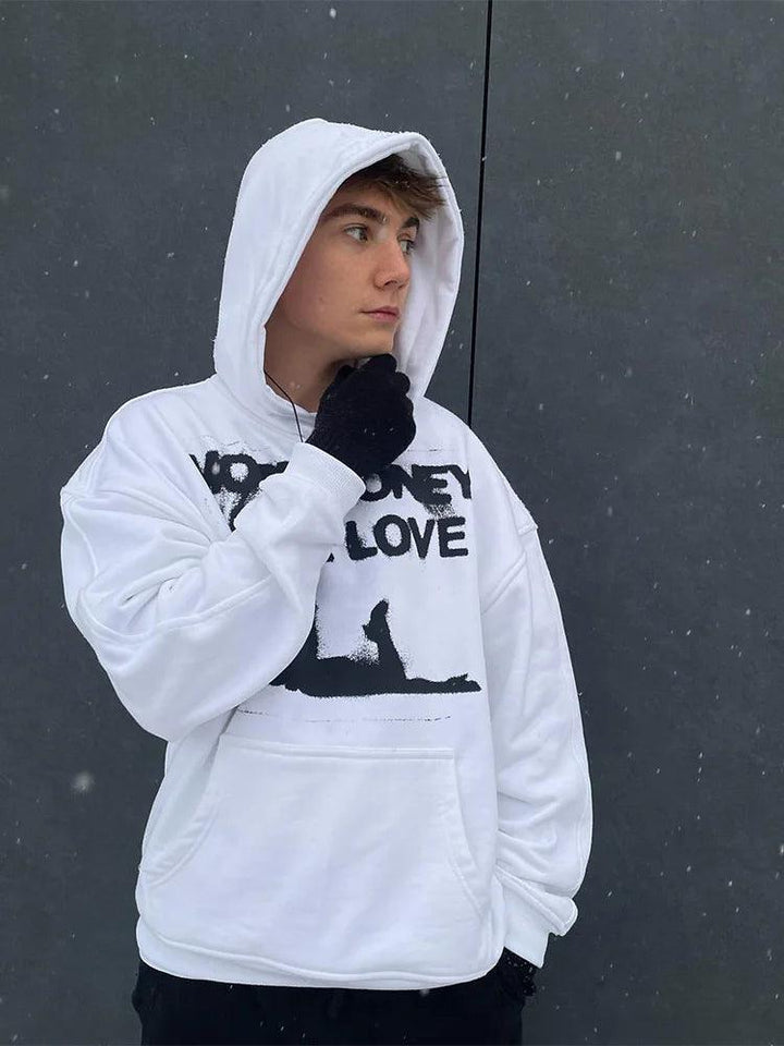 Y2K More Money More Love Hoodie     - VONVEX