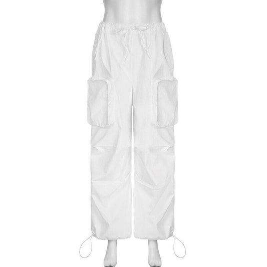 Baggy Leg Pants  WHITE S  - VONVEX