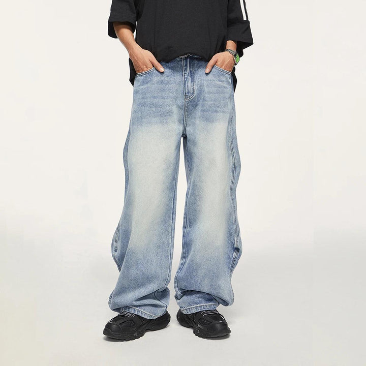 Baggy Wide Leg Boyfriend Jeans bottom    - VONVEX