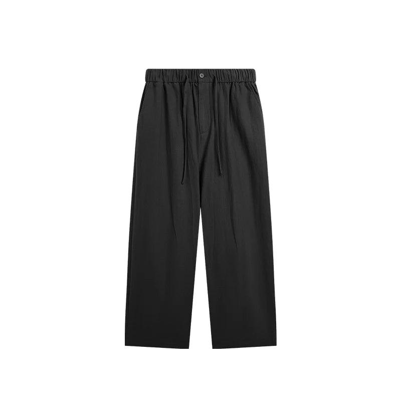 Bamboo Wide Leg Pants bottom Black S  - VONVEX