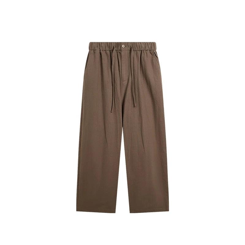 Bamboo Wide Leg Pants bottom Khaki S  - VONVEX