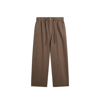 Bamboo Wide Leg Pants bottom Khaki S  - VONVEX