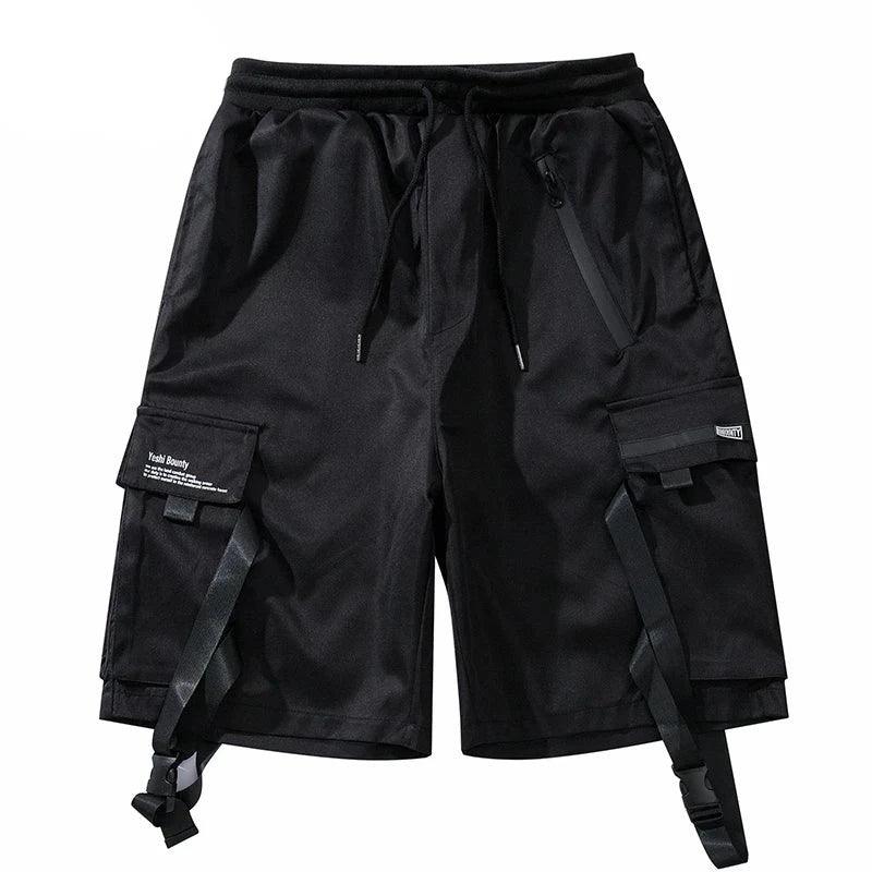 Black Military Cargo Shorts     - VONVEX