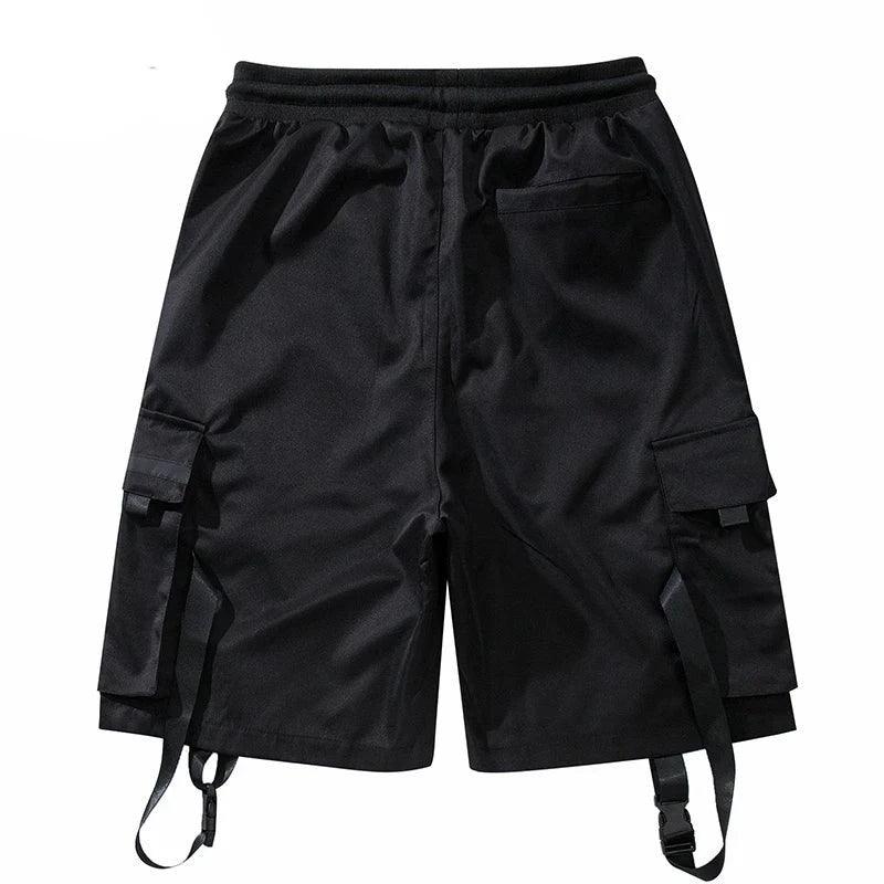 Black Military Cargo Shorts     - VONVEX