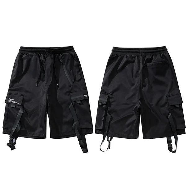 Black Military Cargo Shorts  Black S  - VONVEX