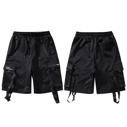 Black Military Cargo Shorts  Black S  - VONVEX