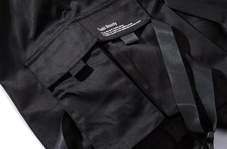 Black Military Cargo Shorts     - VONVEX