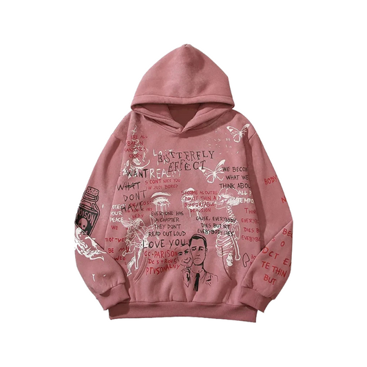 Butterfly Effect Fleece Hoodie  M   - VONVEX