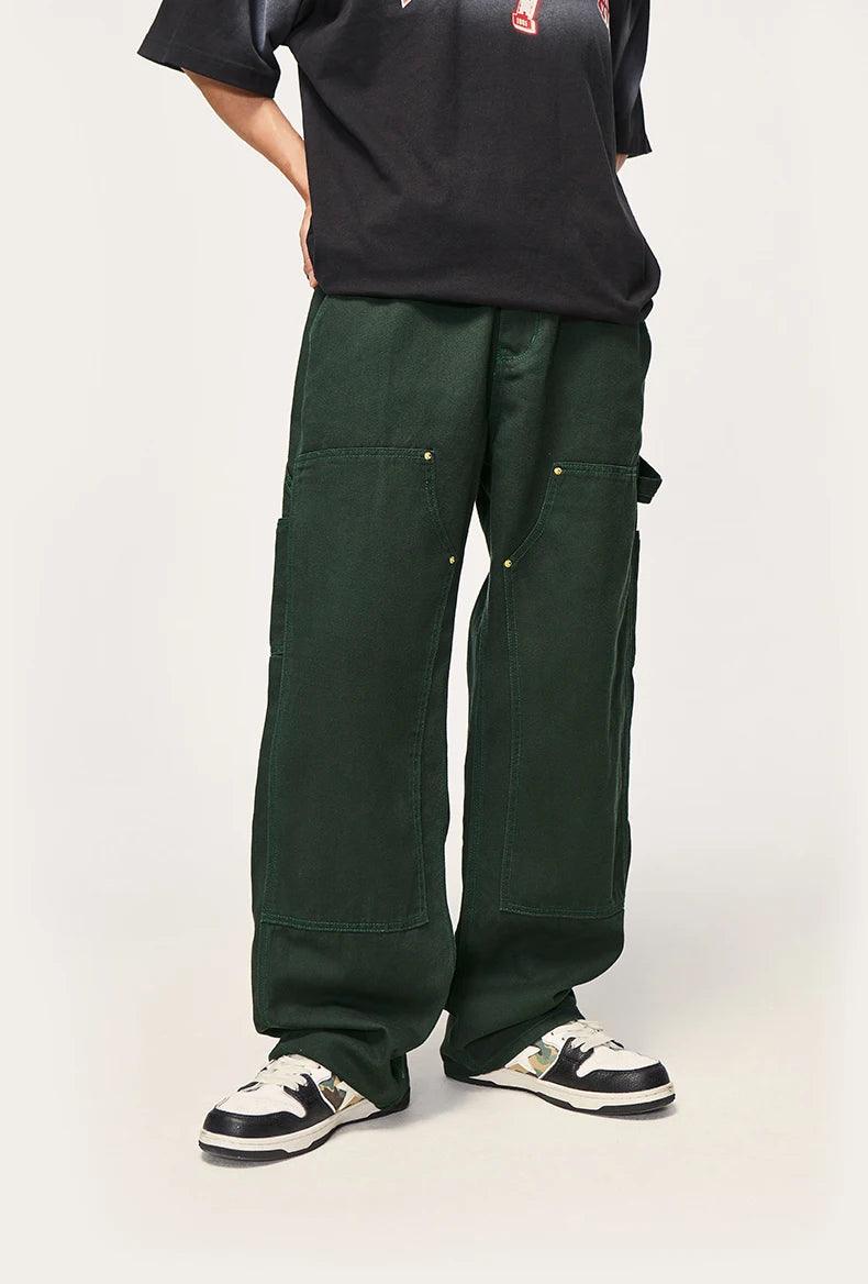 Candy Color Straight Leg Cargo Pant     - VONVEX